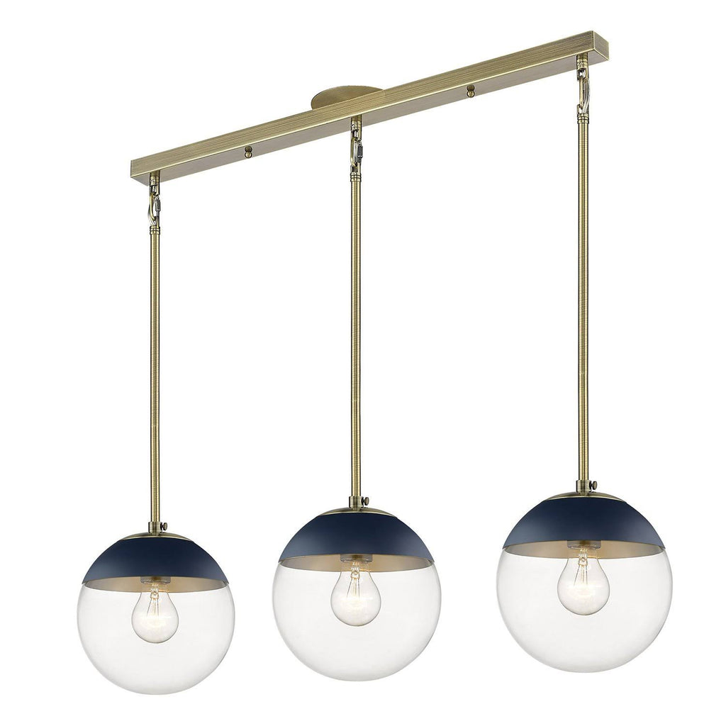 Aged Brass Linear Pendant W603