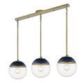 Aged Brass Linear Pendant W603