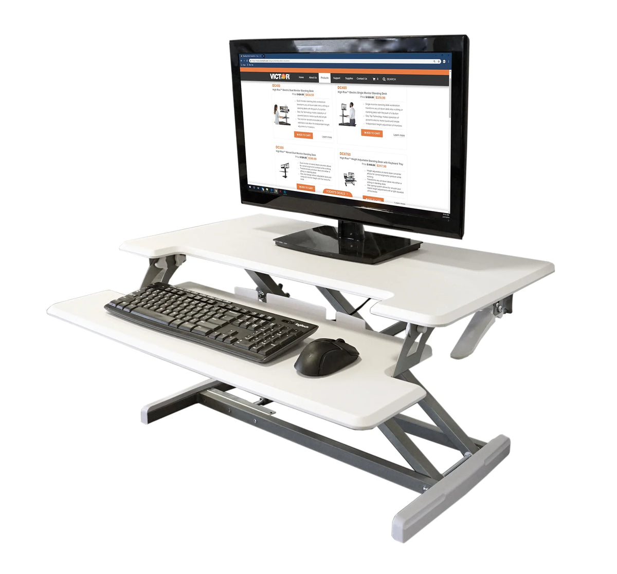 Height Adjustable Standing Desk with Keyboard Tray S834