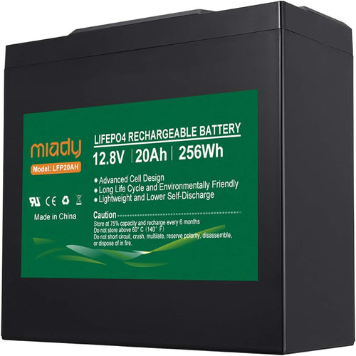 12V 100Ah Lithium Phosphate Battery, 2000+ Cycles LiFePO4 Battery X18576