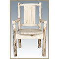 Captains Chair with Laser Engraved Wolf Design V75557