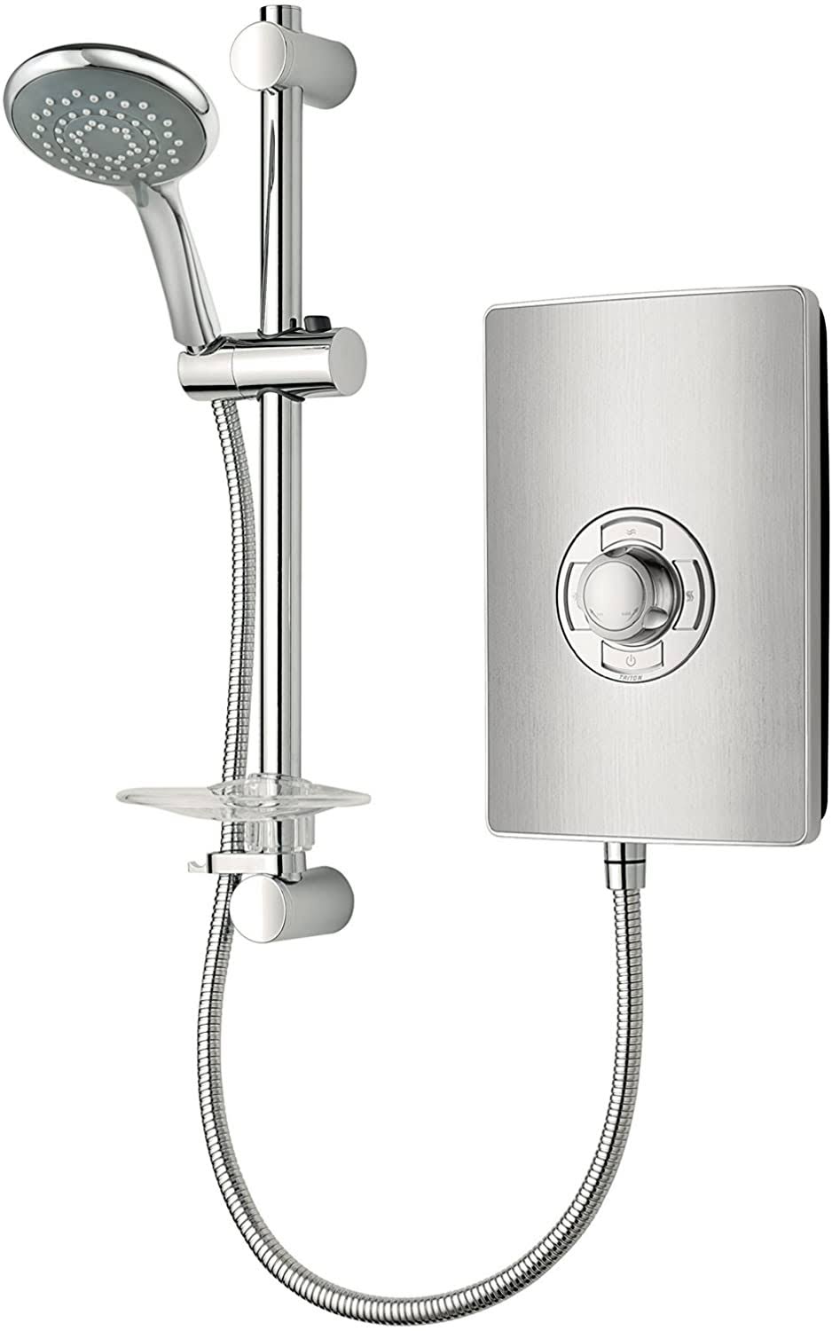 Brushed Steel 8.5 KW Electric Shower F7717