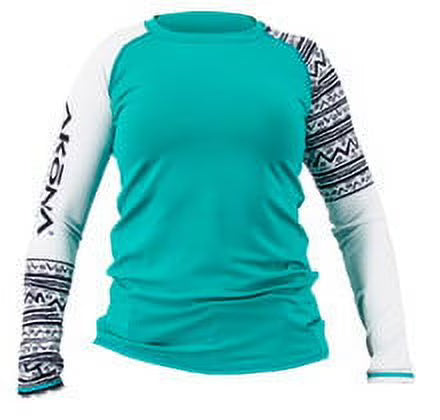 Teal Long Sleeve Women's Rash Guard Z75429
