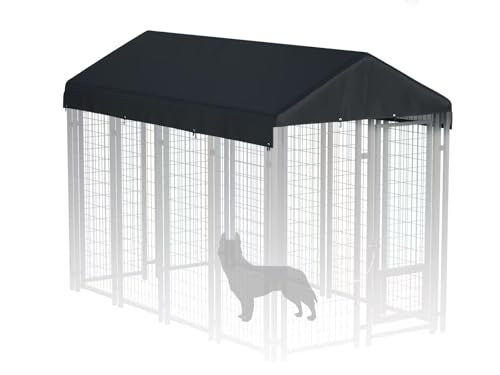 10' x 10' 600D Heavy Duty Waterproof Dog Kennel Top Cover Gray D73179