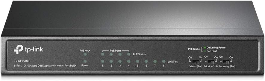 8-Port PoE Switch, 4 POE Ports, 53W, Pack of 2 W40393