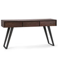 Distressed Charcoal Brown Console Sofa Table Q64912