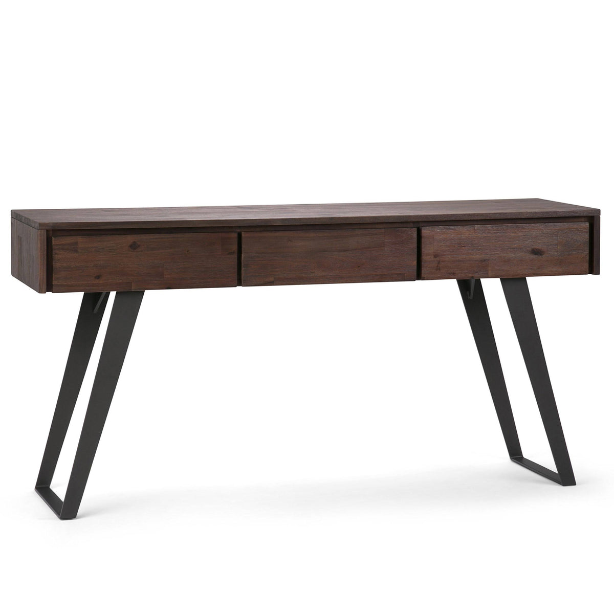 Distressed Charcoal Brown Console Sofa Table Q64912