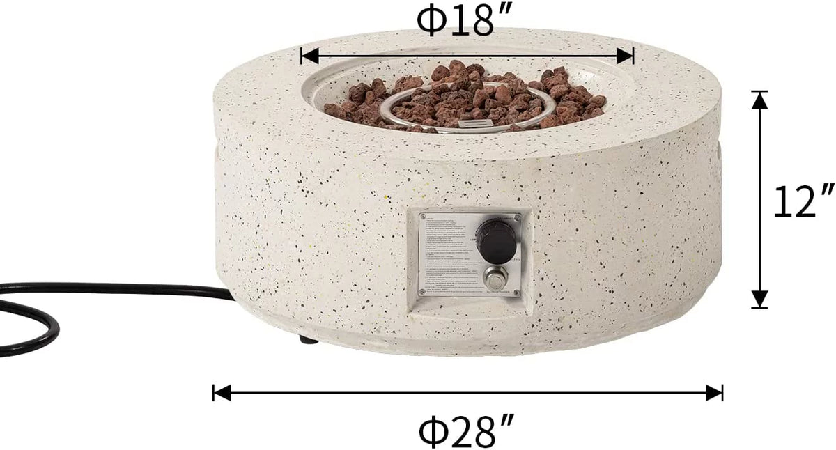 28-inch Round Propane Fire Pit Table Q3927