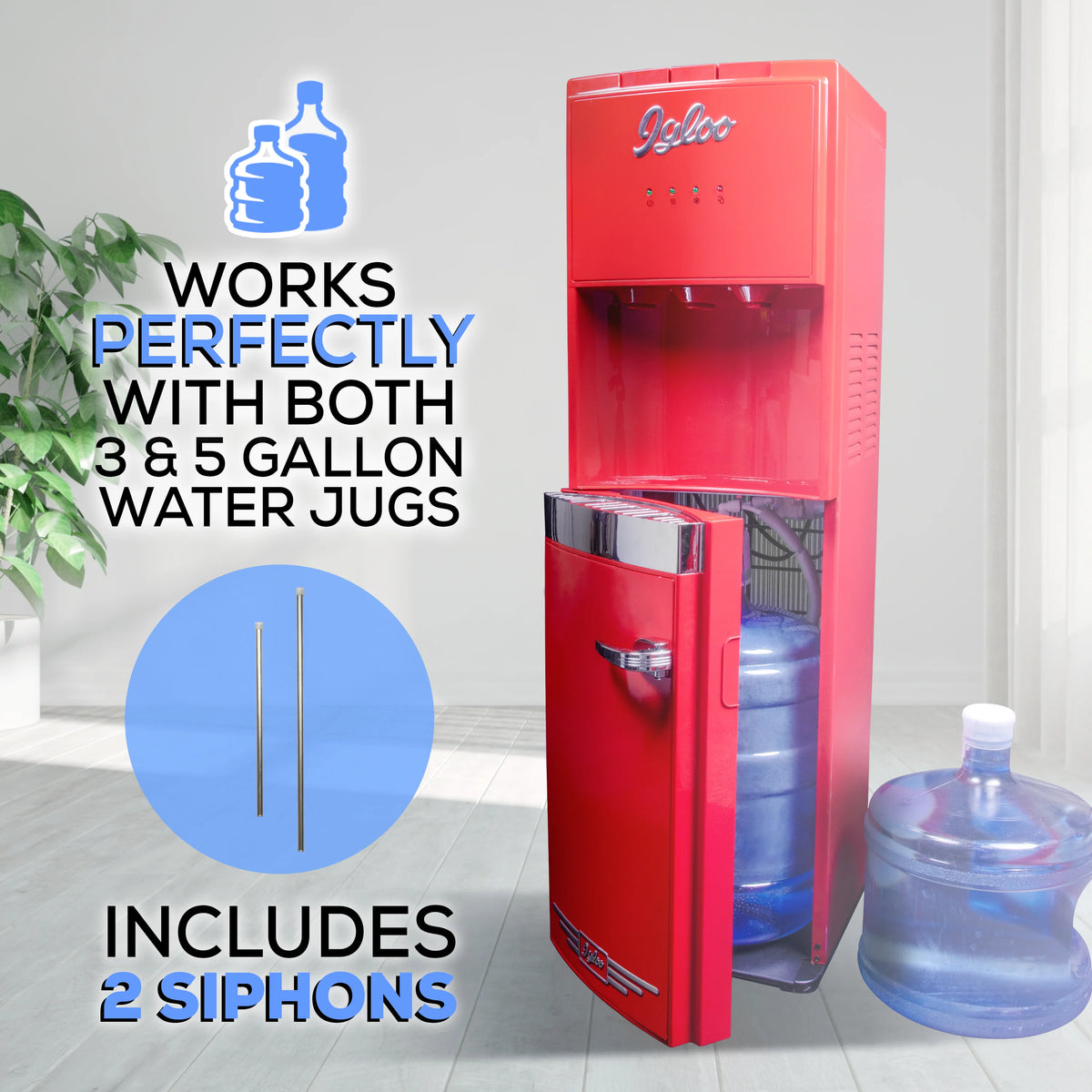 Retro Red Water Cooler V9172