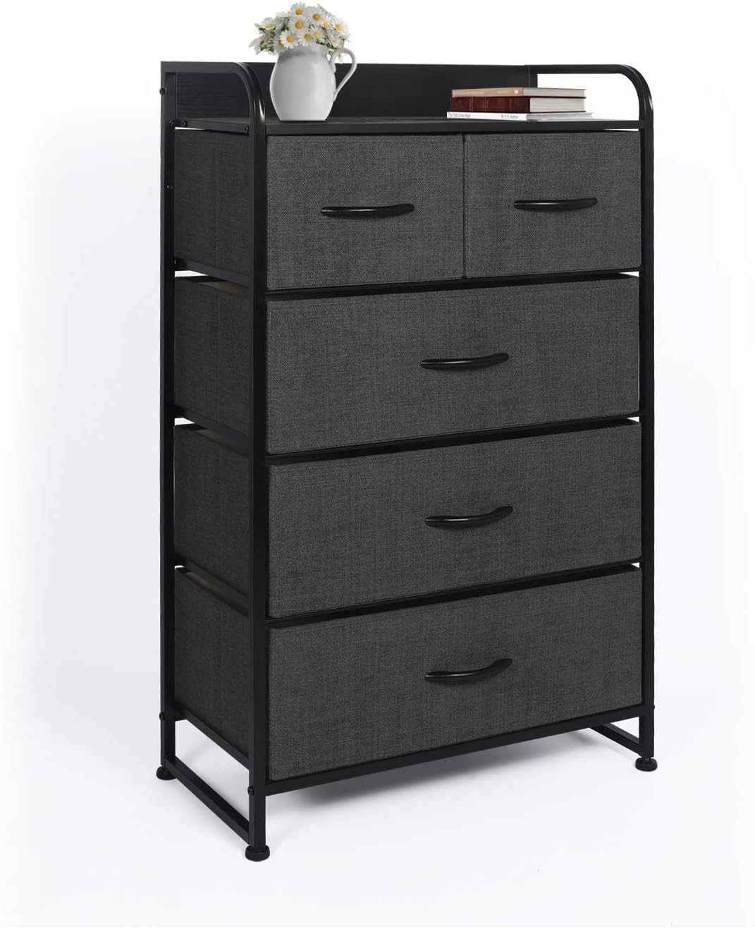 7 Drawer Fabric Dresser with Wooden Top X628662