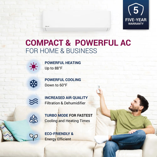 12,000 BTU Mini Split AC with Heat Pump B6177