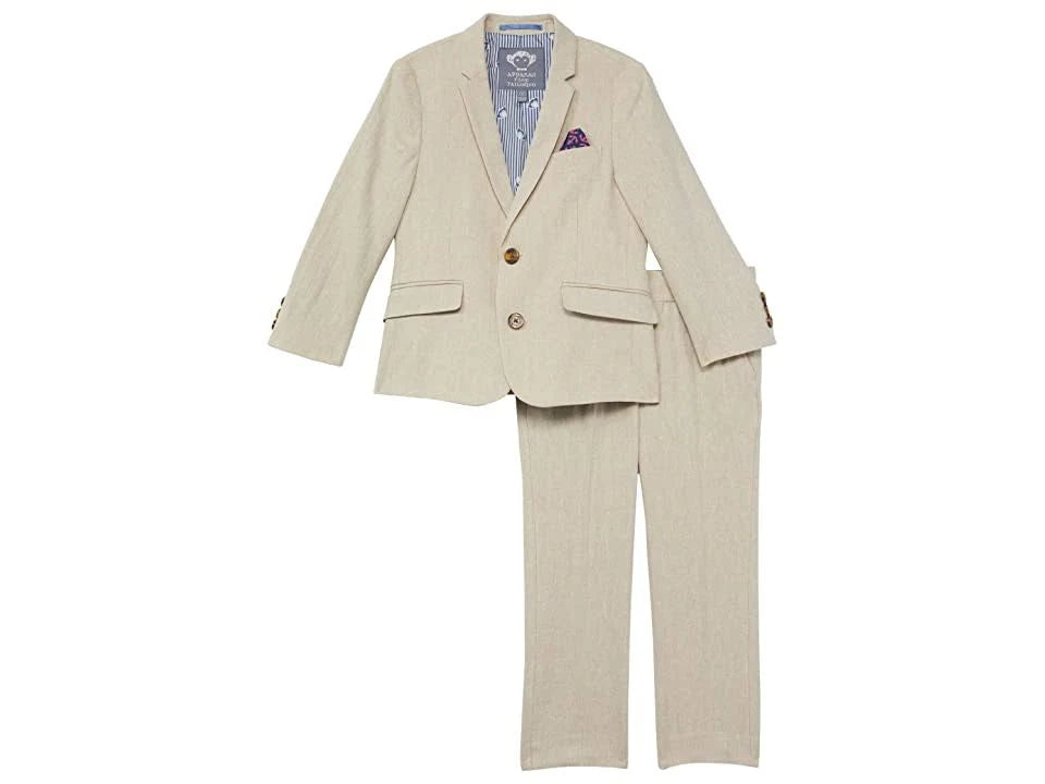 Khaki Herringbone Suit O6606