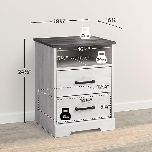 Black 6 Drawer Dresser C684
