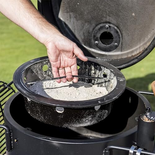 Black Barrel Drum Smoker with Porcelain Coated Steel C5991