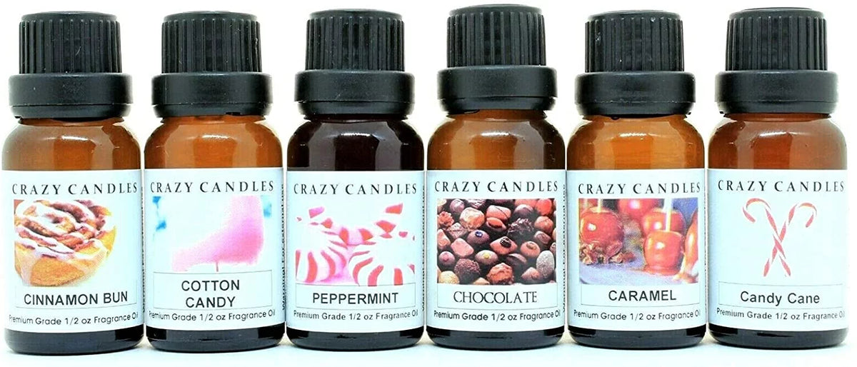6 Bottles Set 1/2 Fl Oz Each (15ml) Premium Fragrance Oils K287