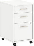 White 3 Drawer Mobile File Cabinet M710