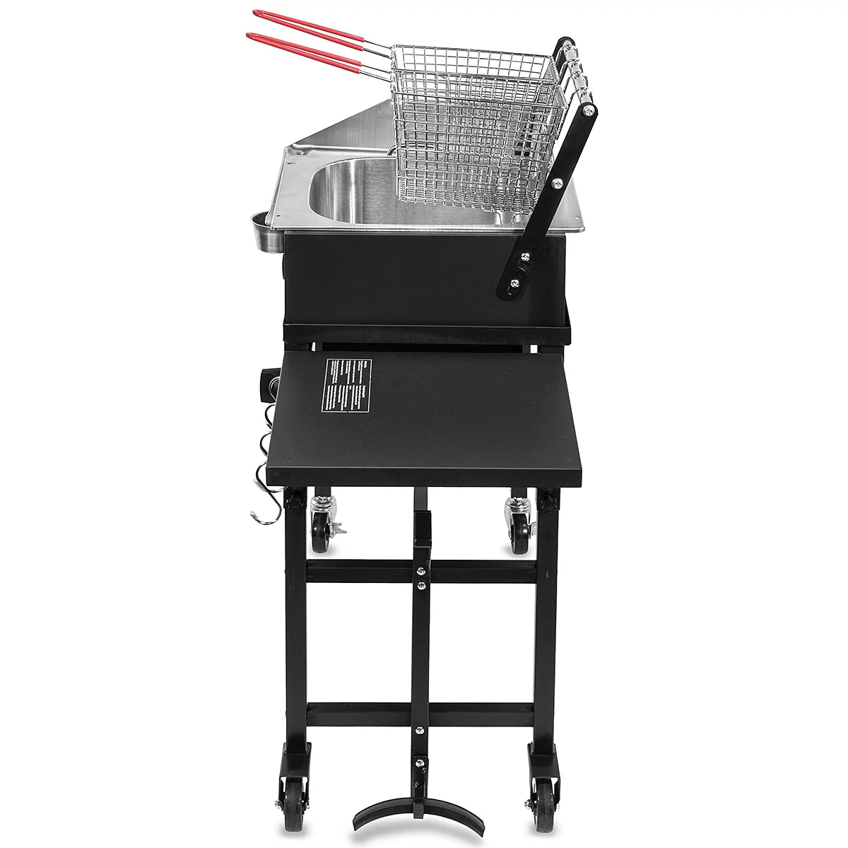 58,000 BTU Propane Double Burner Stove Griddle & Deep Fryer P762438