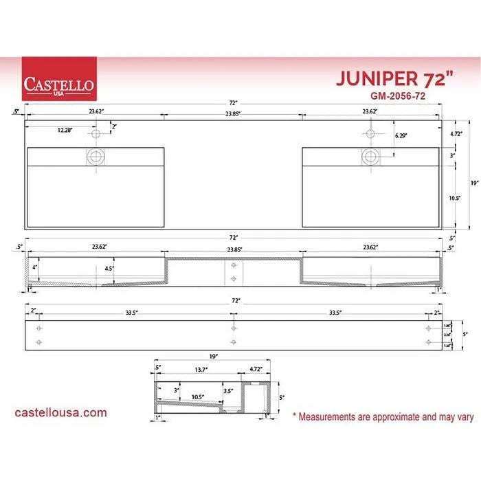 Black Wall Mounted Sink Z243