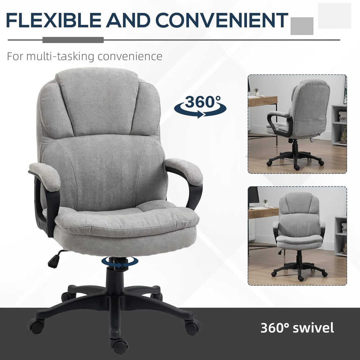 Gray Massage Office Chair with USB Power C4624