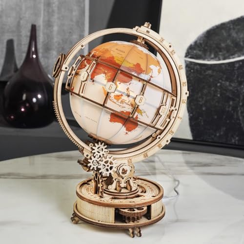 Illuminated Globe with Stand 180pcs 3D Wooden Puzzles F94461