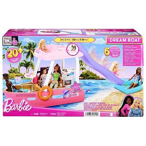 Barbie Toy Boat Playset with 20+ Ocean-Themed Accessories P120019