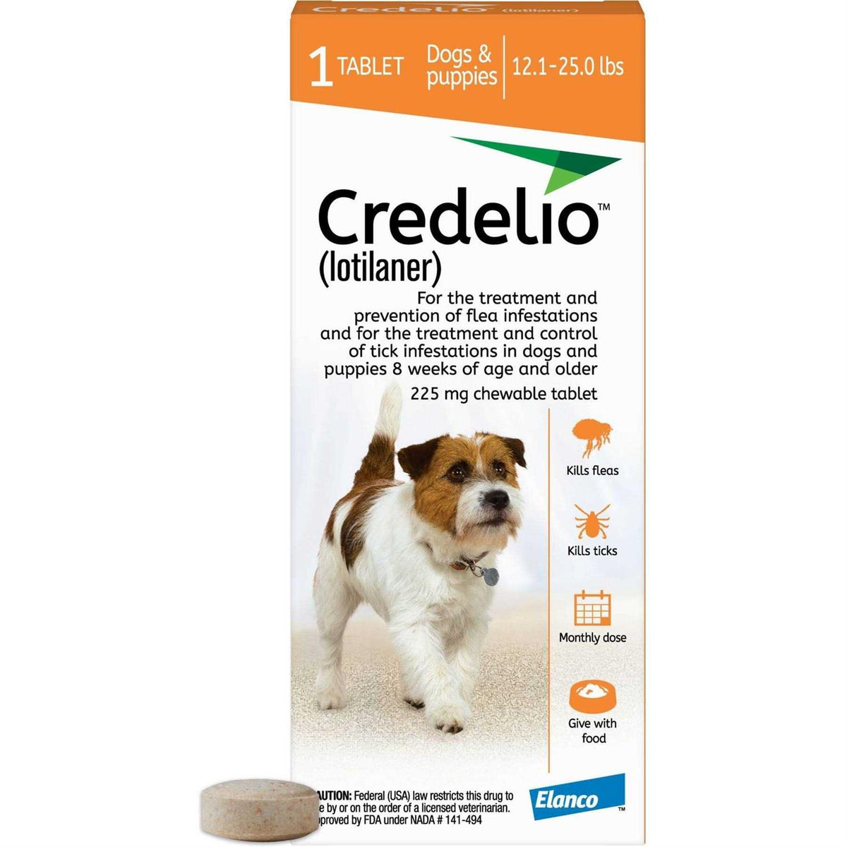 Chewable Tablet for Dogs 12.1-25 lbs F523