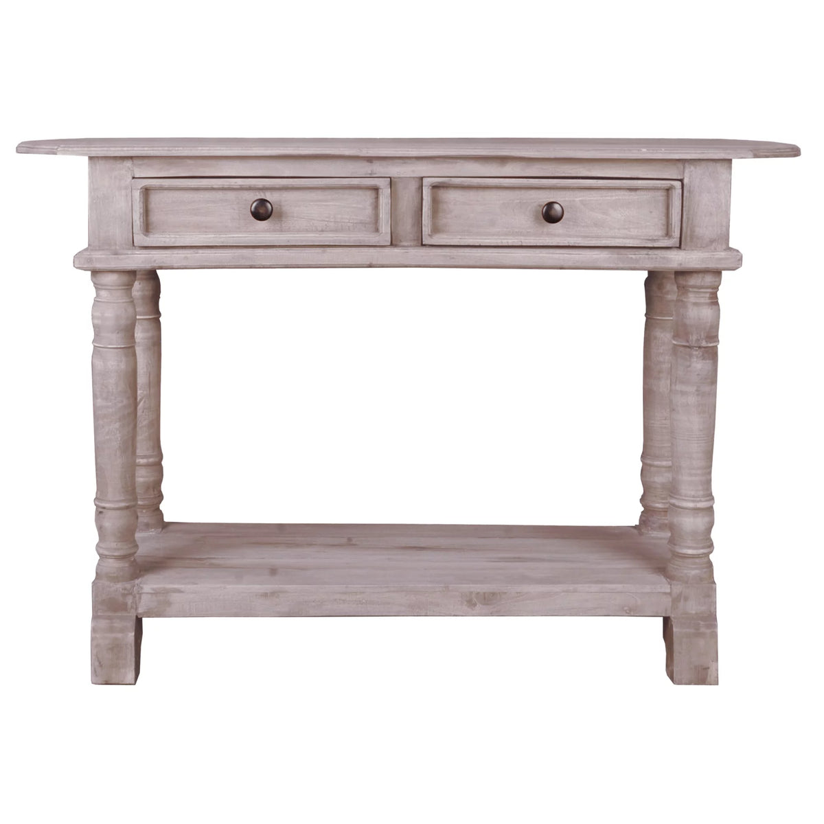 Natural Limewash Wood Console Table W8499