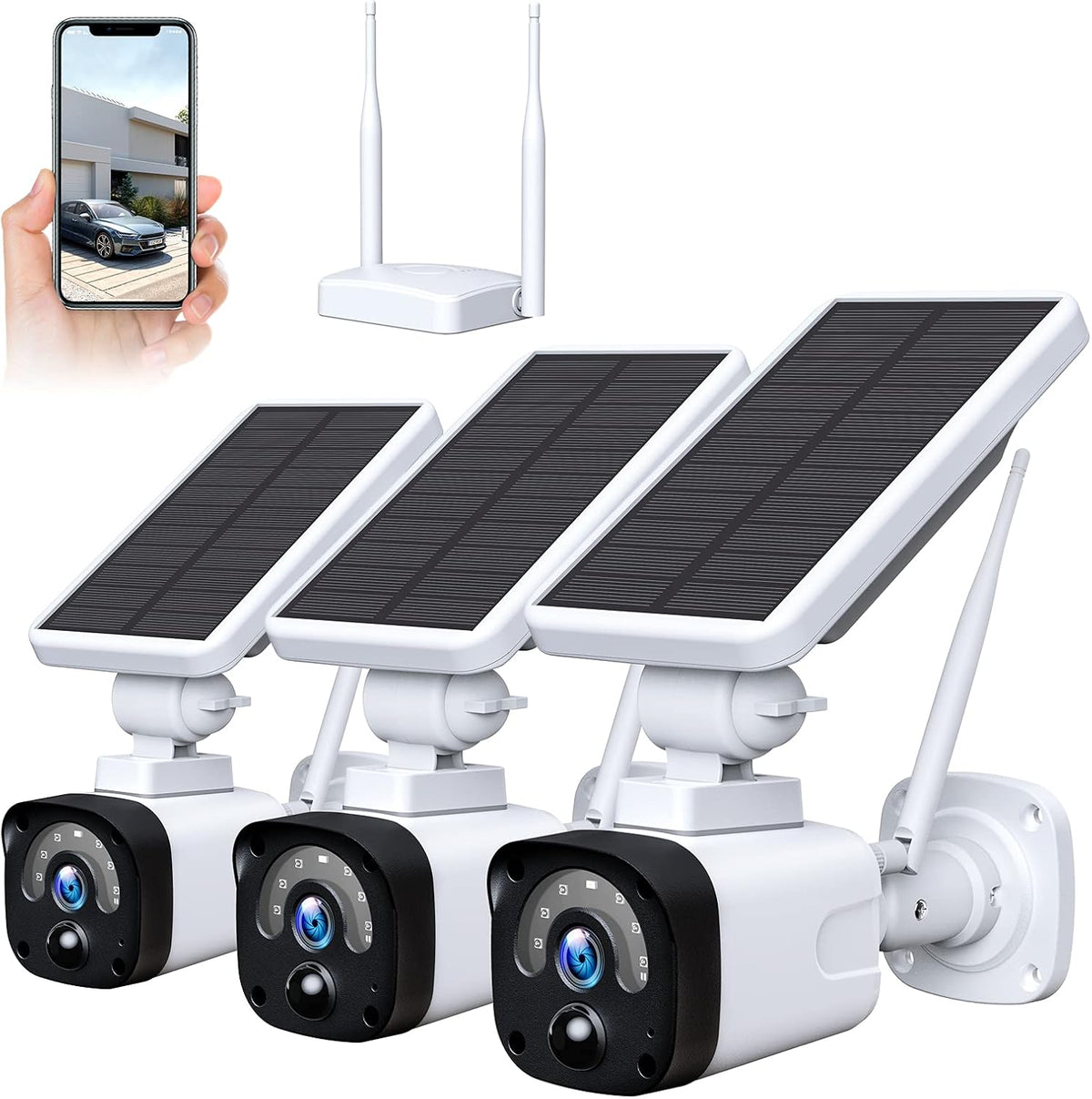 1080P Solar Wireless Security Camera System with Base Station X619