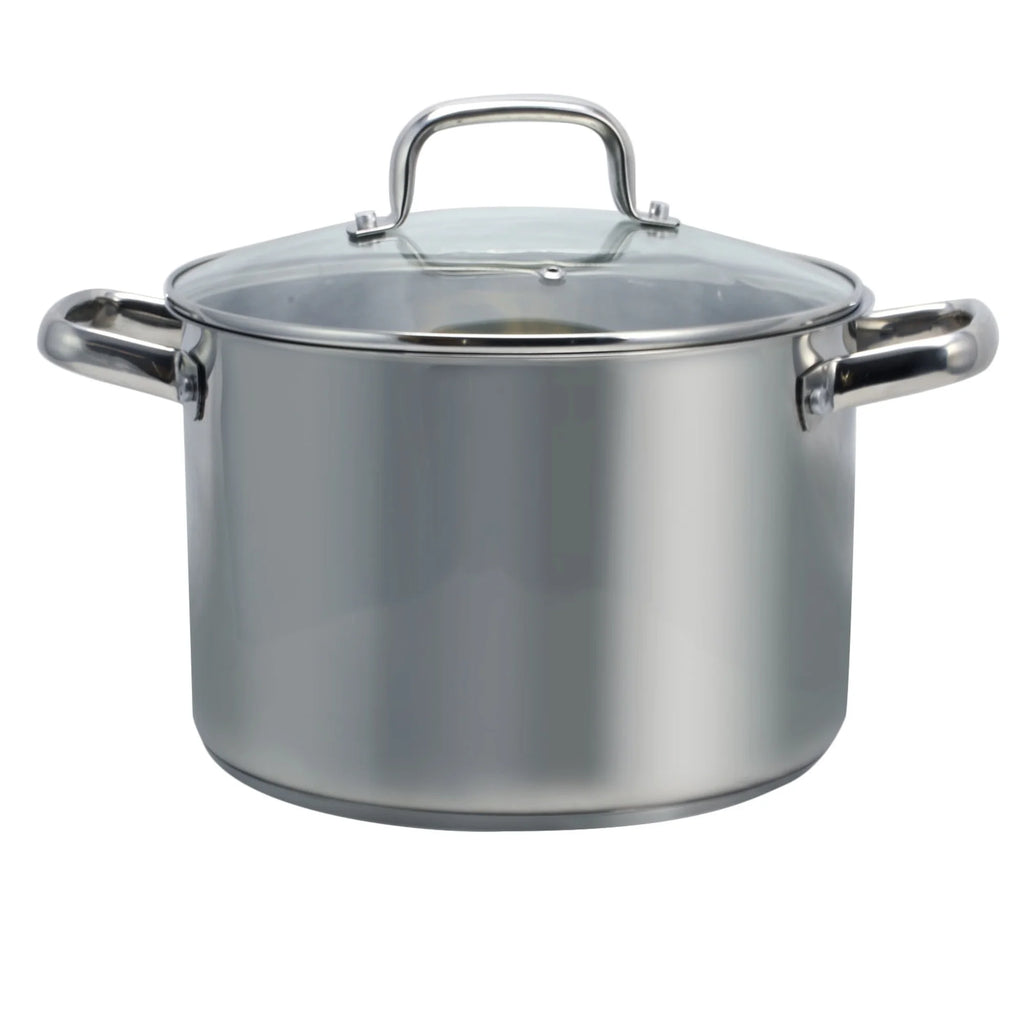 8 Quart Stock Pot with Tempered Glass Lid D12490