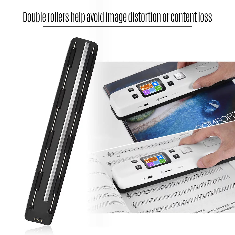 Portable Wand Document Scanner A4 Size LCD Display O6595