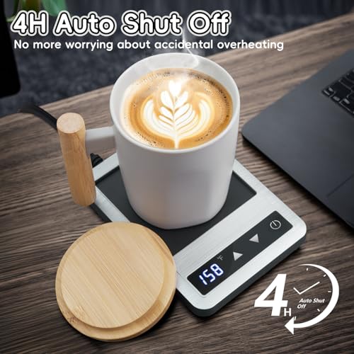 Coffee Mug Warmer & Mug Set, 14oz Heated Cup with Temperature Control and Auto Shut Off Q194