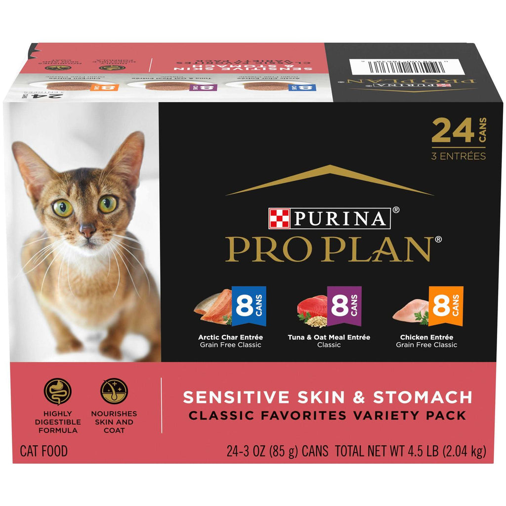 Sensitive Skin and Stomach Wet Cat Food Variety Pack W988