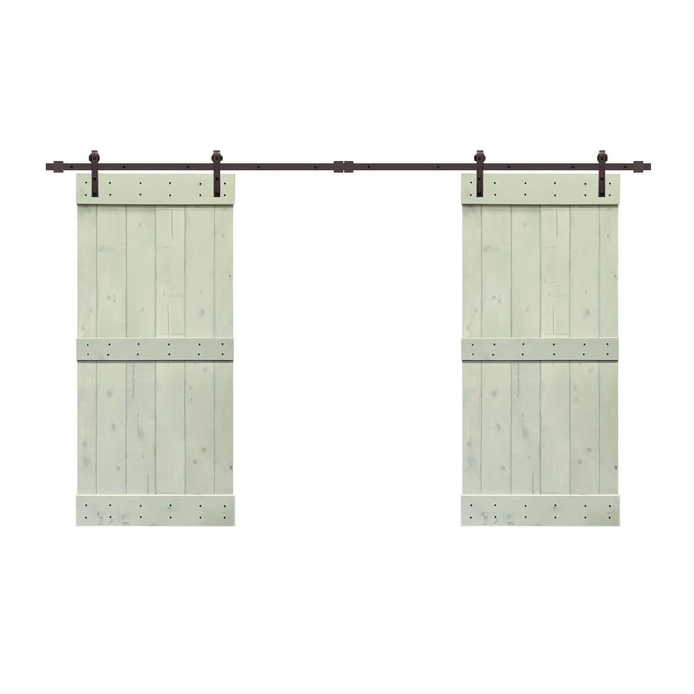 Stained Double Barn Door with Hardware Kit N776