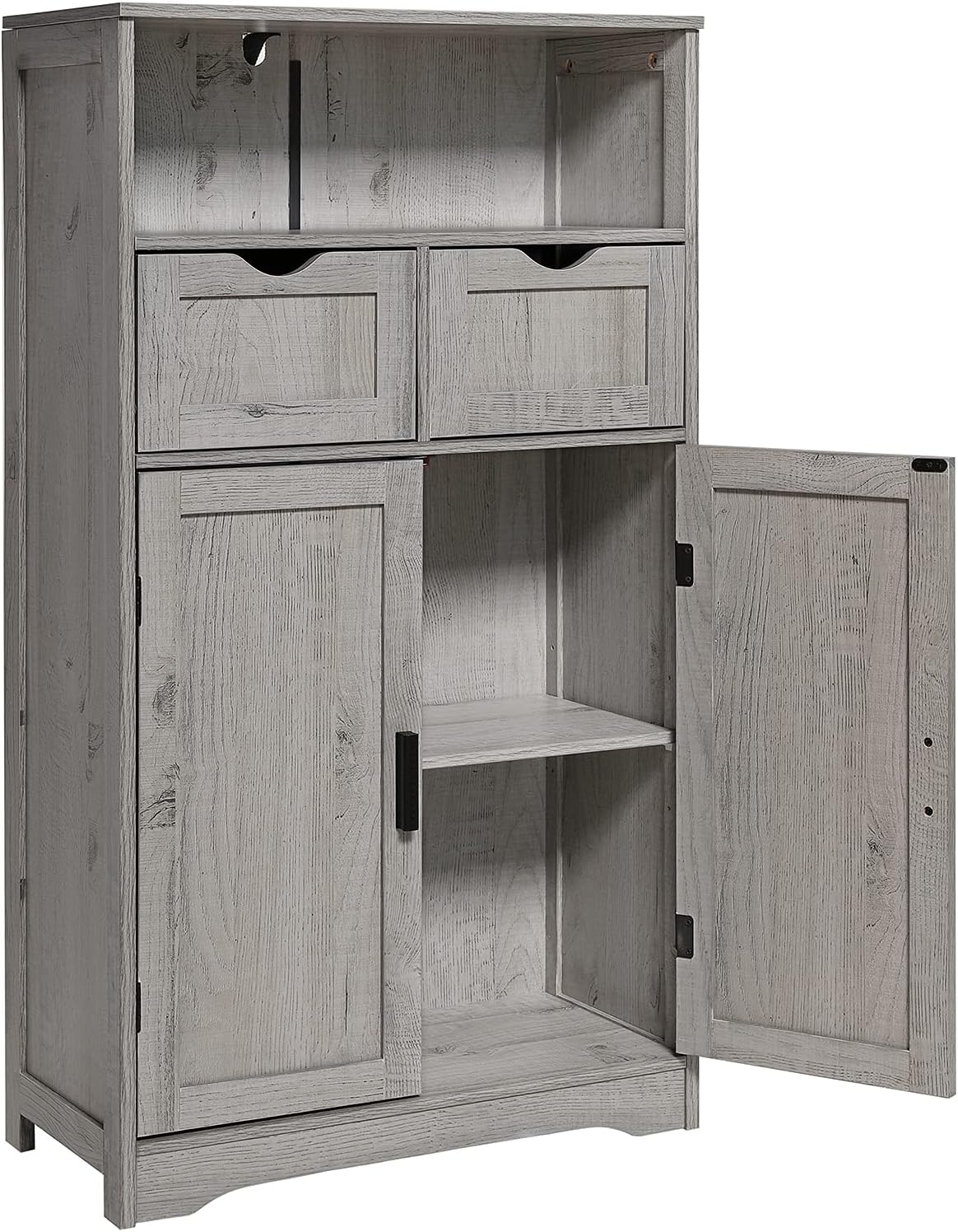 Dark Brown Storage Cabinet with 2 Drawers and 2 Shelves L716263