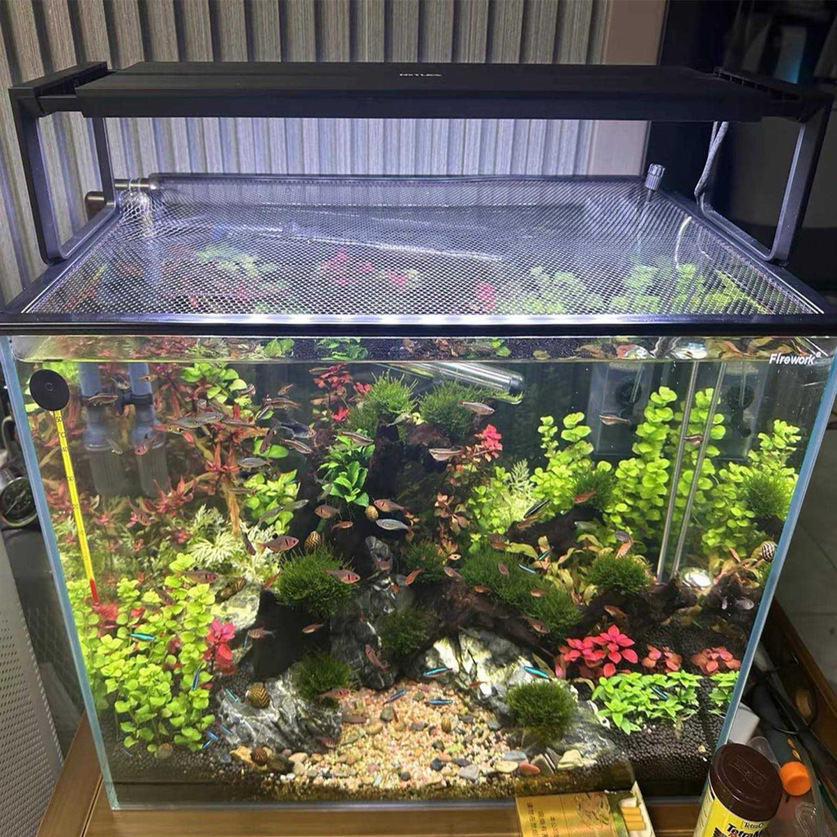 Magnetic Aquarium Cover Lid Fish Tank Lid Anti-Jumping Net Cover Mesh S3579