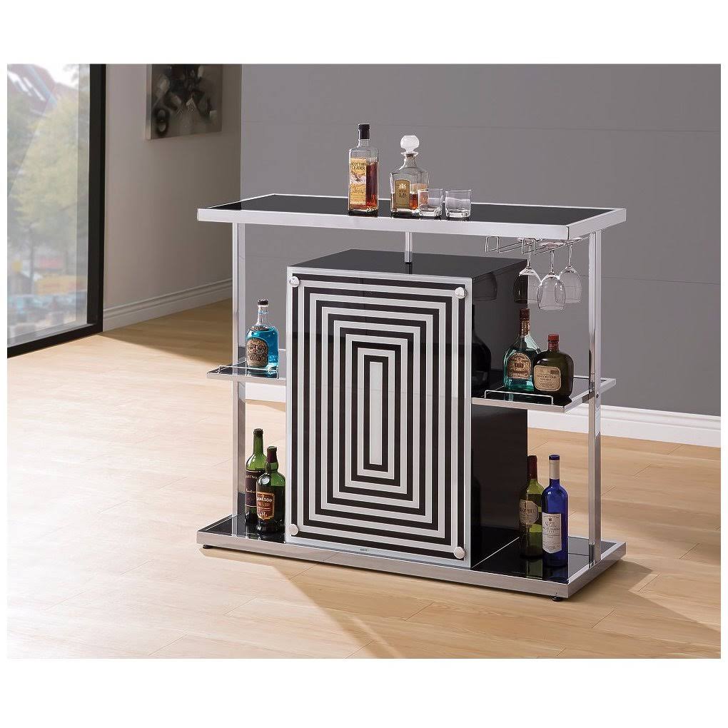 Contemporary Bar Unit with Wine Glass Storage Z989