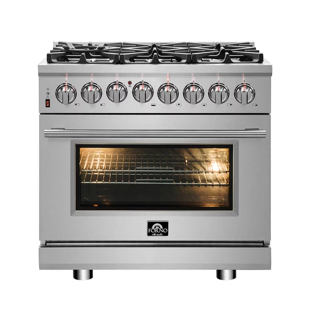 36 inch Stainless Dual Fuel Electric Gas Range Y6462