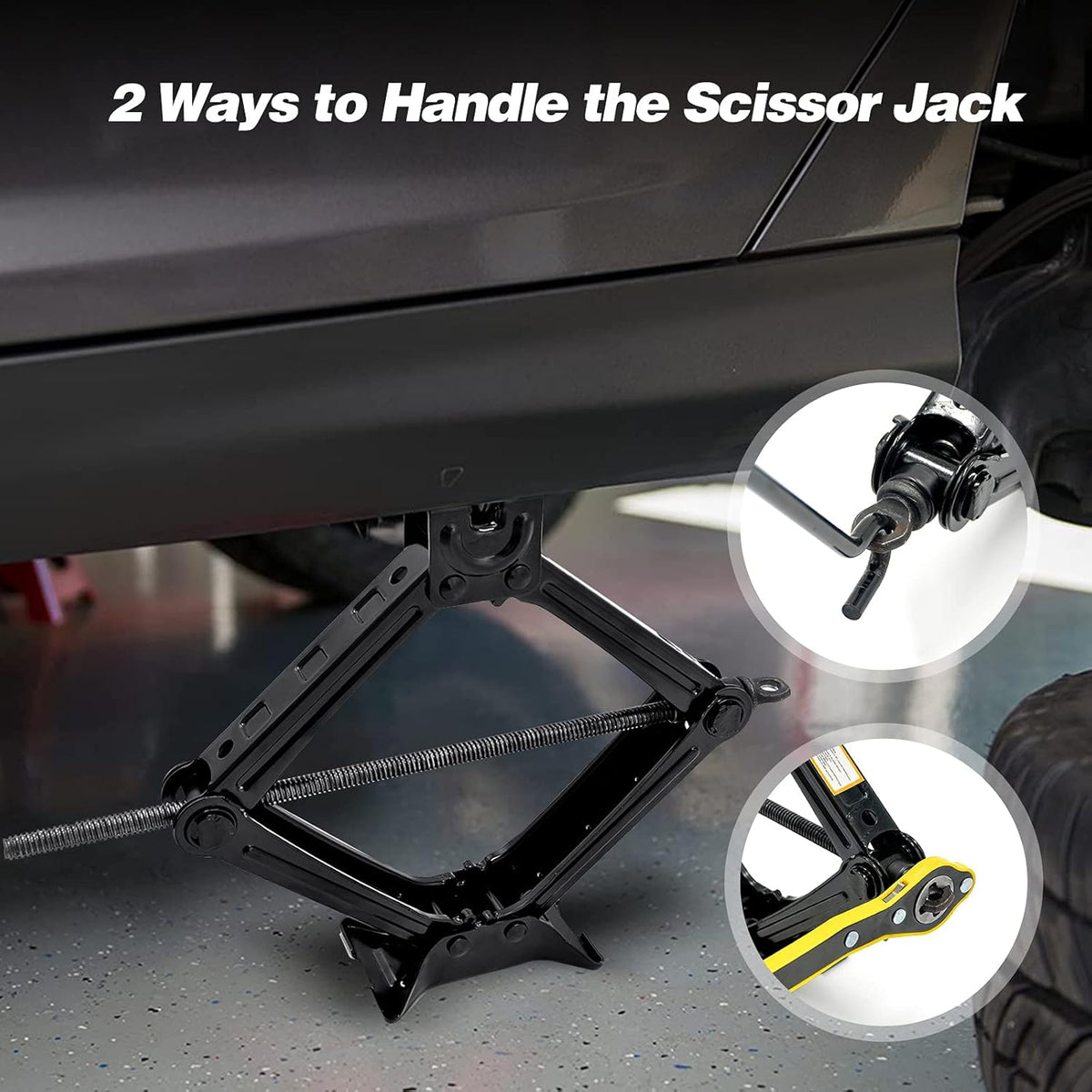 Scissor Lift Jack 2.5 Ton Capacity Pack of 2 H78968