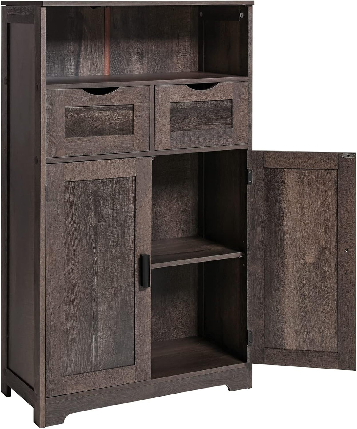 Dark Brown Storage Cabinet with 2 Drawers and 2 Shelves L716263