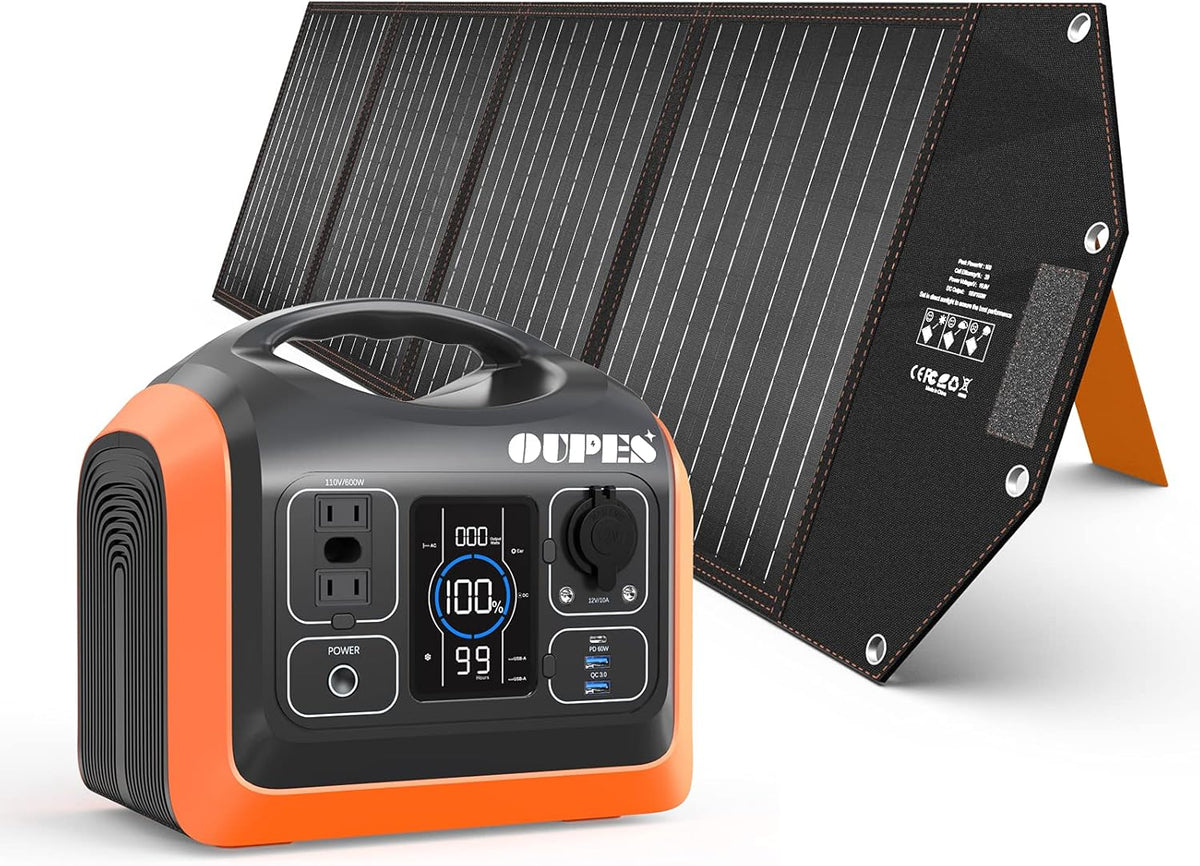 Portable Power Station 1200W, 992Wh (310,000mAh) LiFePO4 Battery Backup with 3 110V AC Outlet J2763
