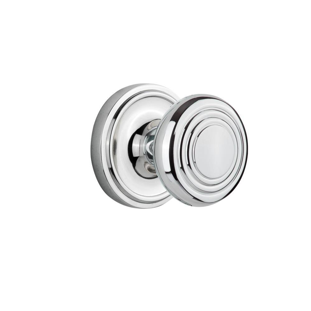 Classic Rosette Passage Door Knob, Bright Chrome K363676