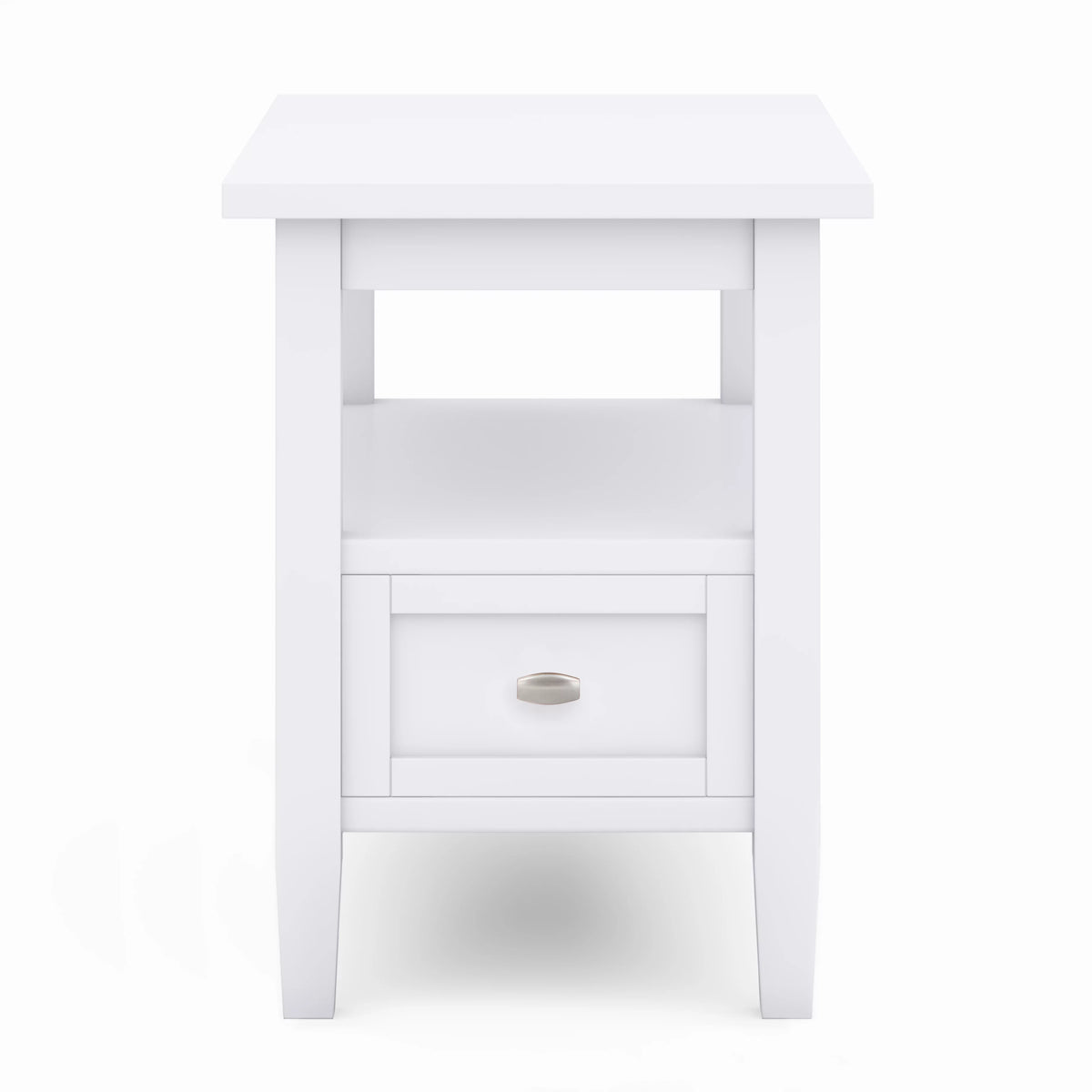 White Solid Wood Narrow Side Table G96261