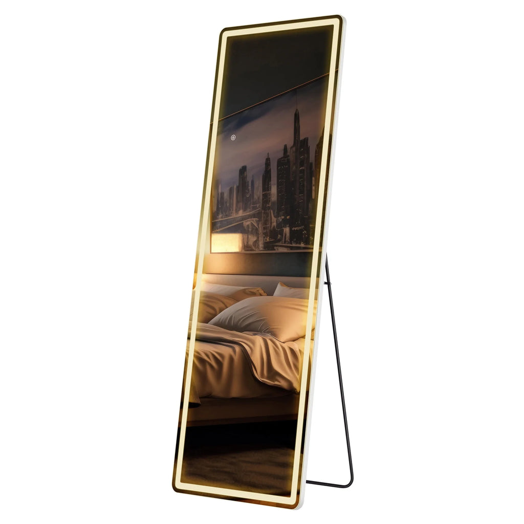 64x21 Black Full Length Mirror C89188