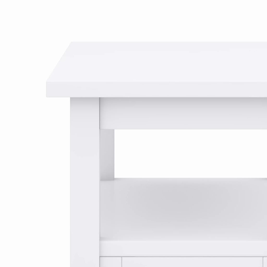 White Solid Wood Narrow Side Table G96261