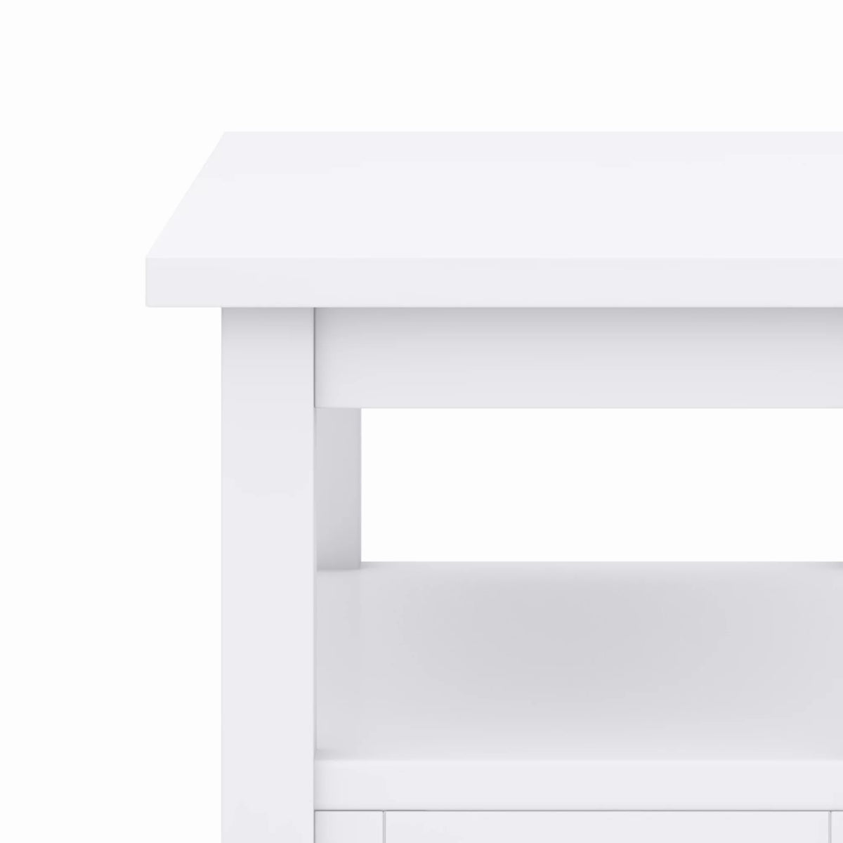 White Solid Wood Narrow Side Table G96261