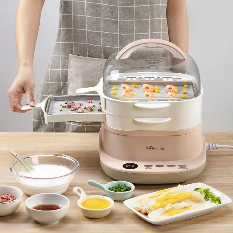 Rice Roll Maker 6 Functions Food Steamer Double Layer 3L H3776
