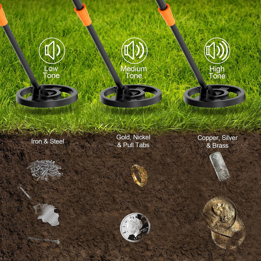 Metal Detector with Waterproof Search Coil, Pack of 2 M759