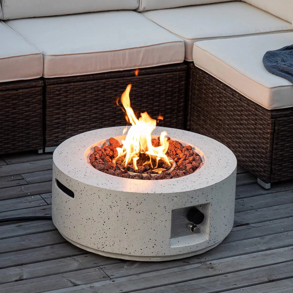 28-inch Round Propane Fire Pit Table Q3927