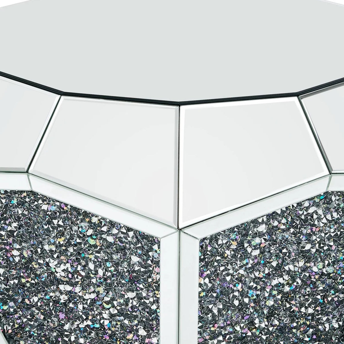 Octagonal Coffee Table with Faux Diamond Inlays J908219