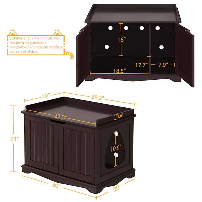 Espresso Cat Litter Box L46688